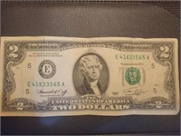 Bicentenial year $2 bill
