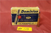 Dominion Centre Fire Cartridges - Full box. 270