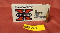 Winchester Super X cartridges 19 8 in box. 22-250.