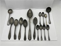 Vintage pewter spoons