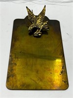 Vintage Solid Brass Small Clipboard American Eagle