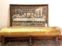 The Lords Supper picture and bench