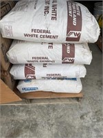 (4) Federal and Lehigh White Cement, Type 1,