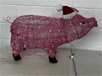 Christmas light up pig