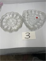 TWO EGG PLATES