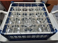 Glass Rack with 25 Compartments, Full
