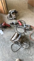 5 power tools. 2 Milwaukee 3/8 drills
 2