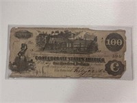 1862 - Confederate States of America $100 note