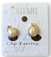 Elegant Trifari Clip-On Earrings - Add Sophisticat
