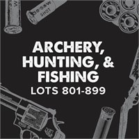 Archery, Hunting & Fishing Lots 801-899
