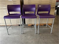 Steelcase Move Purple Perching Armless Barstool