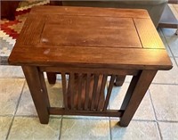 Side Table Dark Oak Finish  26x18x25”