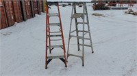 6ft Aluminum Ladder & 6ft Fiberglass Ladder