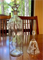 Glass Jar with Bird Stopper & Bird Bell