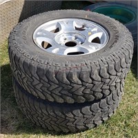 2- LT-265/70R17 Alum Rimmed Tires