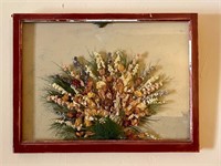 Vintage Window with Dried Flowers Inside