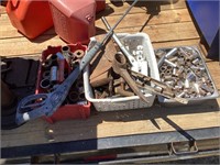 LOT OF MISC TOOLS AND SOCKETS