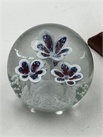 Ron Hinkle Dying West Virginia Glass  Paperweight