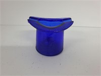 Cobalt blue top hat ashtray