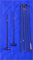 (7) Assorted trapping driver steel poles