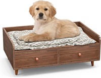 Pet Furniture Bed for Dogs and Cats with Drawers
