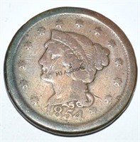 U.S. 1 Cent Liberty Head Braided Hair Cent 1854