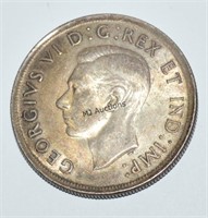 King George VI Canada Silver Dollar 1939