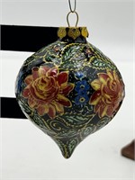 Vintage Tear Drop Ceramic Ornament