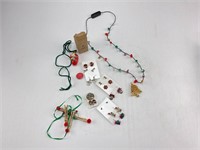 Lot of Christmas themed jewelry