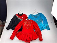 3 vintage girls Ice Skating outfits