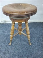 Vintage claw and ball stool