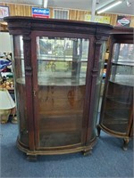 Bow front cabinet see photos for condition