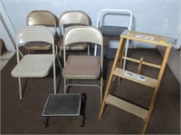 FOLDING CHAIRS AND STEP LADDERS