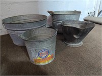 GALVANIZED TUBS BUCKETS AND COAL SCUTTLES
