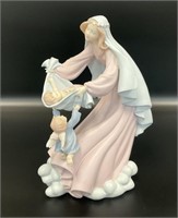 Vintage mother and child holiday figurine