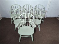 ANTIQUE PAINTED WINDSOR CHAIRS