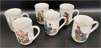 Vintage Norman Rockwell mug collection