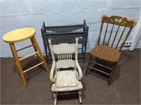 ANTIQUE FURNITURE GROUPING