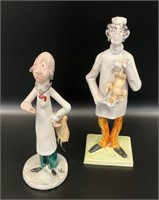 Ceramiche Italian figurine grouping