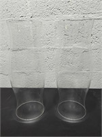 Large vintage glass hurricanes