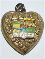 Antique Silver Gilt Heart Pendant Cdn. Provinces