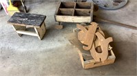 Old Milking Stool and Crates