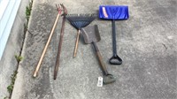 Cultivator, Limb Saw, Leaf Rake, shovel, Snow