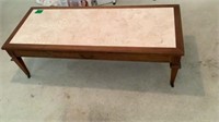 Coffee Table With Marble 48” x 20” x 15”