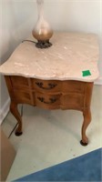 Hammary End Table With Marble