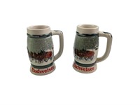 Vintage Ceramarte Budweiser mugs