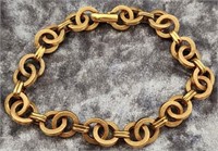 18K Gold Double Ring Bracelet