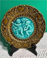 Majolica Cherub Plate