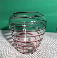 Hand-Blown Art Glass Vase