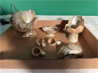 Lot of Shell Bowls and Miscellaneous
